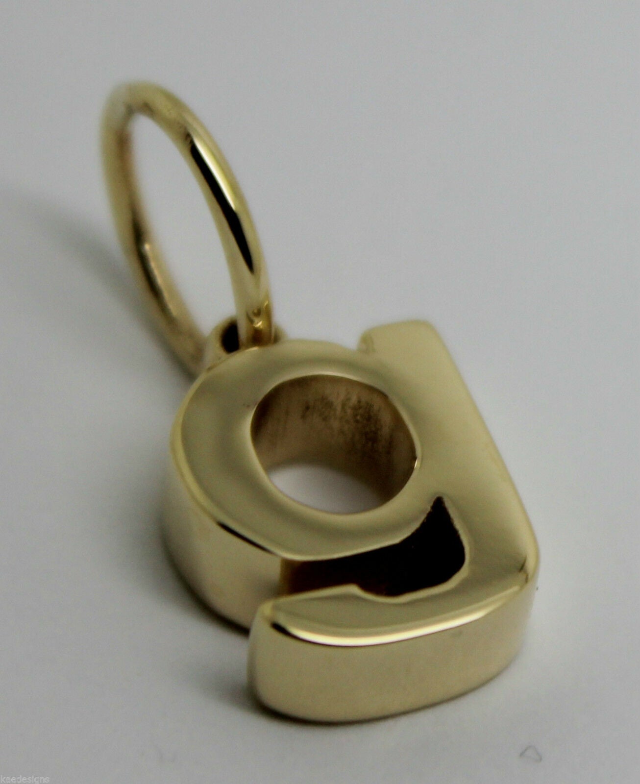 Kaedesigns, Genuine 9ct 9kt Genuine Solid Yellow, Rose or White Gold Initial Pendant G