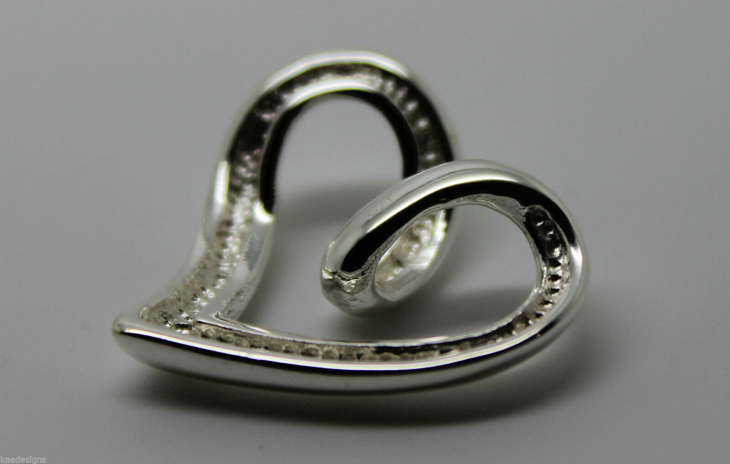 Kaedesigns Genuine New Full Solid Genuine Sterling Silver 925 Heart Pendant