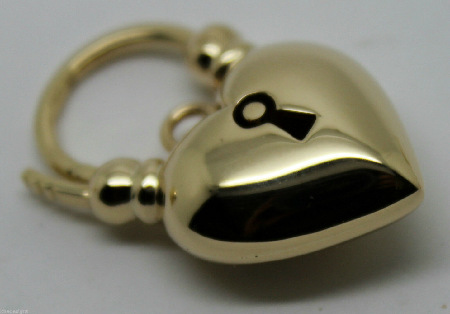 Kaedesigns 9ct 9k 375 Yellow Gold or White Gold or Rose Gold Heart Locket Padlock