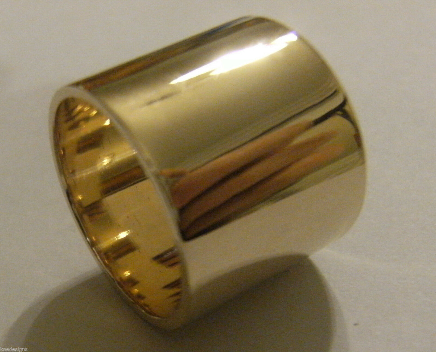 Genuine Solid 9ct 9k Rose Or Yellow Or White Gold 12mm Wide Flat Band Ring Size O