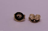 9ct Yellow or Rose or White Gold or Sterling Silver Earring Medium butterfly backs 207