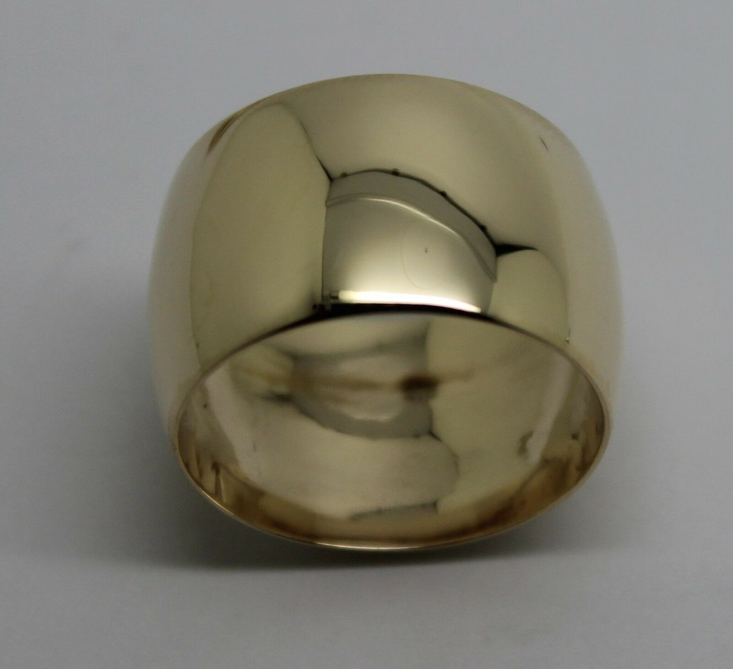Genuine New Solid  9ct Yellow, Rose or White Gold Full Solid 12mm Wide Barrel Band Ring Size N