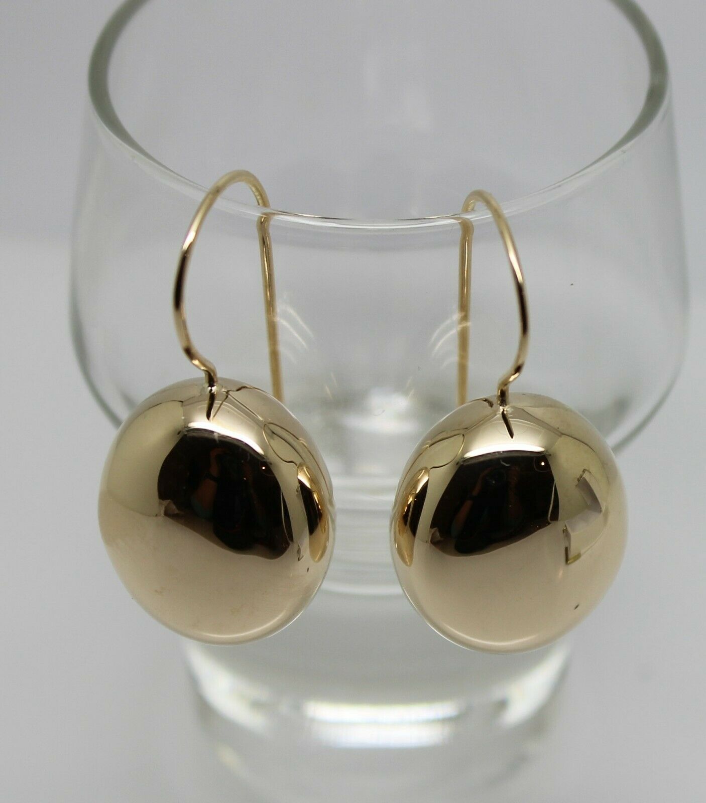 Genuine New  Heavy 9ct 9k Yellow, Rose Or White Gold Oval Hook Earrings