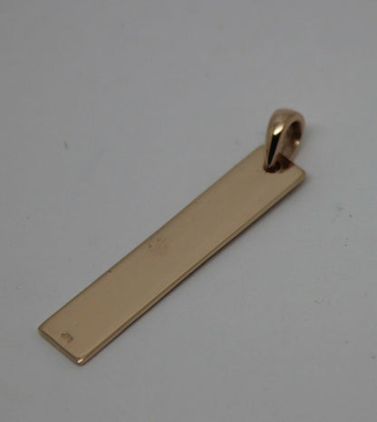 Genuine Solid 9ct 375 Yellow, Rose or White Gold Plate Pendant Engraved With Your Initial