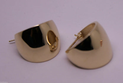 Kaedesigns, Genuine 9ct 9K 15mm Wide Yellow, Rose & White Gold 375, Hoop Full Solid Earrings