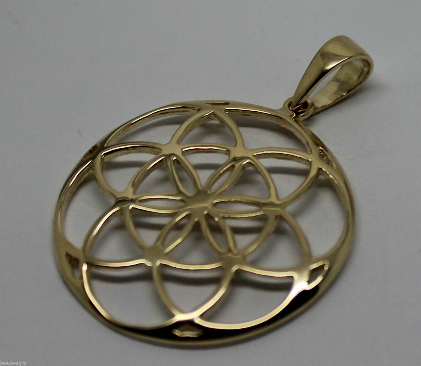 Kaedesigns Genuine Solid Sterling Silver or 9ct Yellow Or Rose Or White Gold Filigree Star Pendant