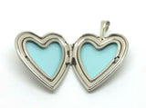 Sterling Silver Heart Heart Brushed Finish Butterflies Locket *Free express post