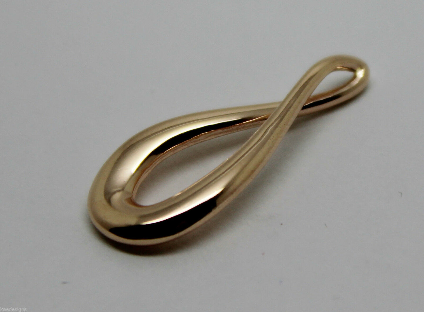 Kaedesigns Genuine 9ct 9K 375 Yellow or Rose or White Gold Large Tear Drop Pendant