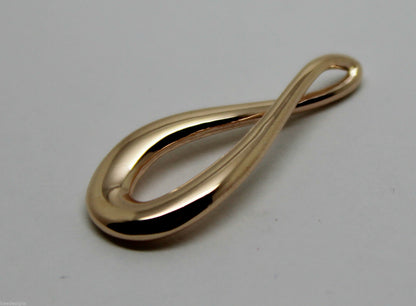 Kaedesigns Genuine 9ct 9K 375 Yellow or Rose or White Gold Large Tear Drop Pendant