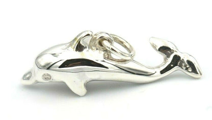 Heavy New 9ct Yellow or Rose or White Gold or Sterling Silver Dolphin pendant