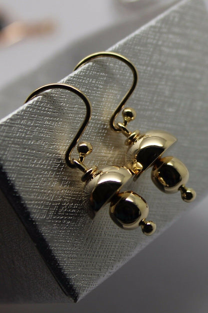 Kaedesigns New Genuine 9ct Yellow, Rose or White Gold Fancy Hook Earrings