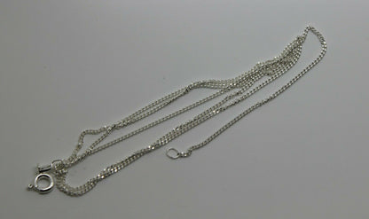 Genuine 925 Sterling Silver Kerb Curb Link Chain Necklace 40cm, 45cm, 50cm or 55cm