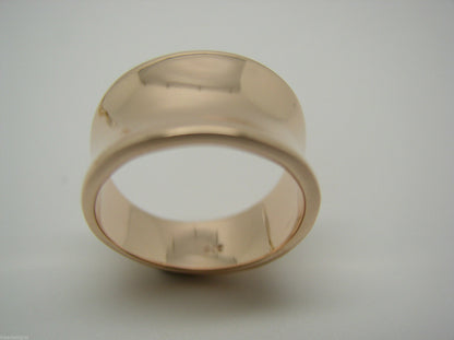 Kaedesigns Genuine Full Solid 9ct 9kt Yellow, Rose or White Gold Concave Dome Ring 250