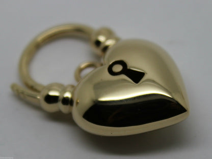 Kaedesigns 9ct 9k 375 Yellow Gold or White Gold or Rose Gold Heart Locket Padlock