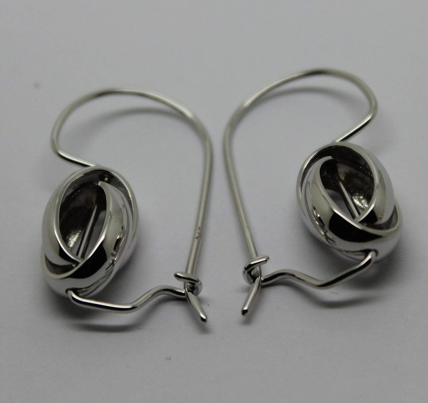 Kaedesigns Genuine 9ct 9K 375 Yellow, Rose or White  Gold Spinning Oval Belcher Ball Earrings