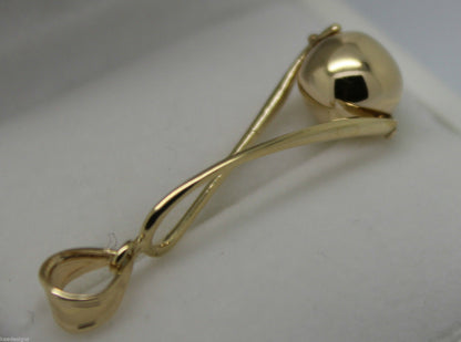 Genuine Solid 9ct Yellow Or Rose Or White Gold 8mm Long Swirl Ball Pendant