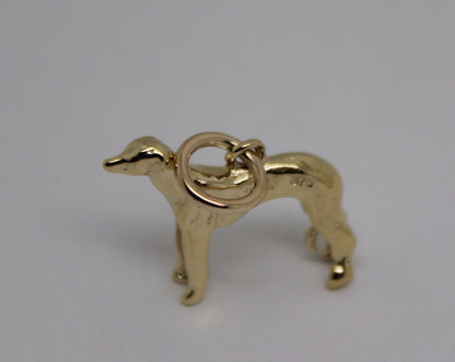 Kaedesigns, 3D 9ct Yellow, Rose Or White Gold Greyhound Dog Charm / Pendant