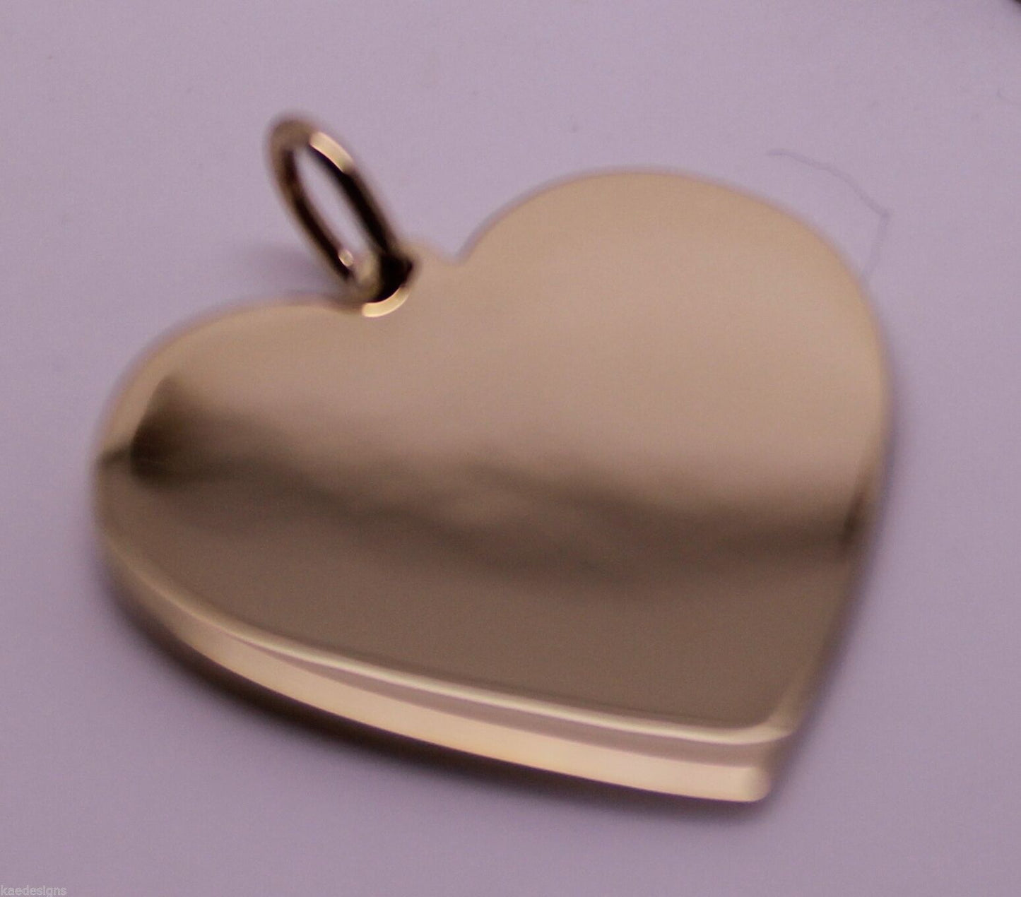 Genuine 375 9ct Yellow Or Rose Or White Gold Large Heart Shield Pendant
