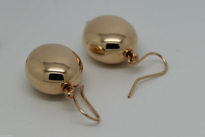 Kaedesigns New Genuine Heavy 9ct 9k Rose, Yellow, White Gold Oval Hook Earrings