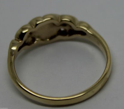 Genuine Solid 9ct White Or Rose Or Yellow Gold Flower Ring Choose Size F To K