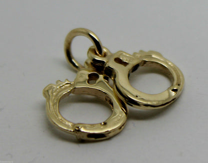 Kaedesigns, 9ct 9k Yellow or Rose or White Gold 375 Handcuffs Charm Or Pendant