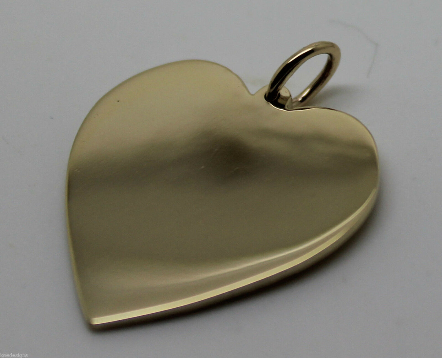 Genuine 375 9ct Yellow Or Rose Or White Gold Large Heart Shield Pendant