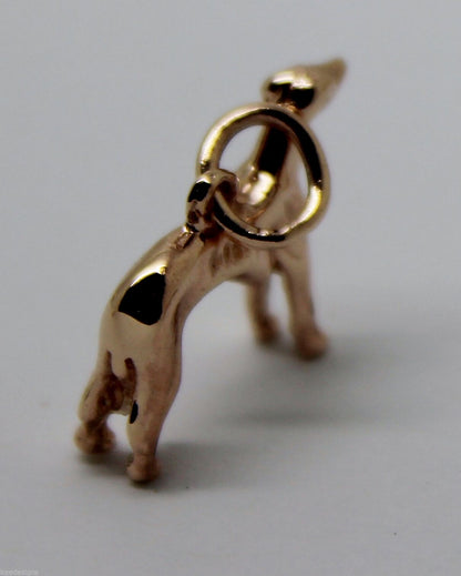 Kaedesigns, 3D 9ct Yellow, Rose Or White Gold Greyhound Dog Charm / Pendant