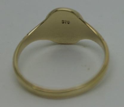 Kaedesigns Genuine Solid 9ct Yellow, Rose or White Gold Oval Signet Ring