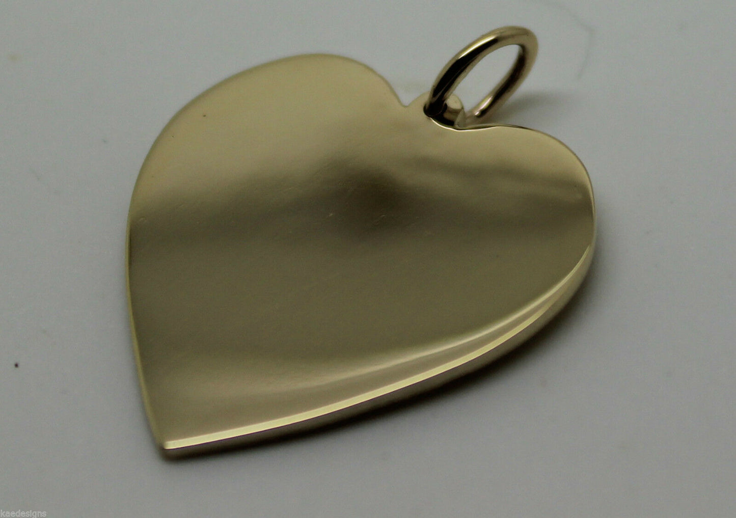 Genuine 375 9ct Yellow Or Rose Or White Gold Large Heart Shield Pendant
