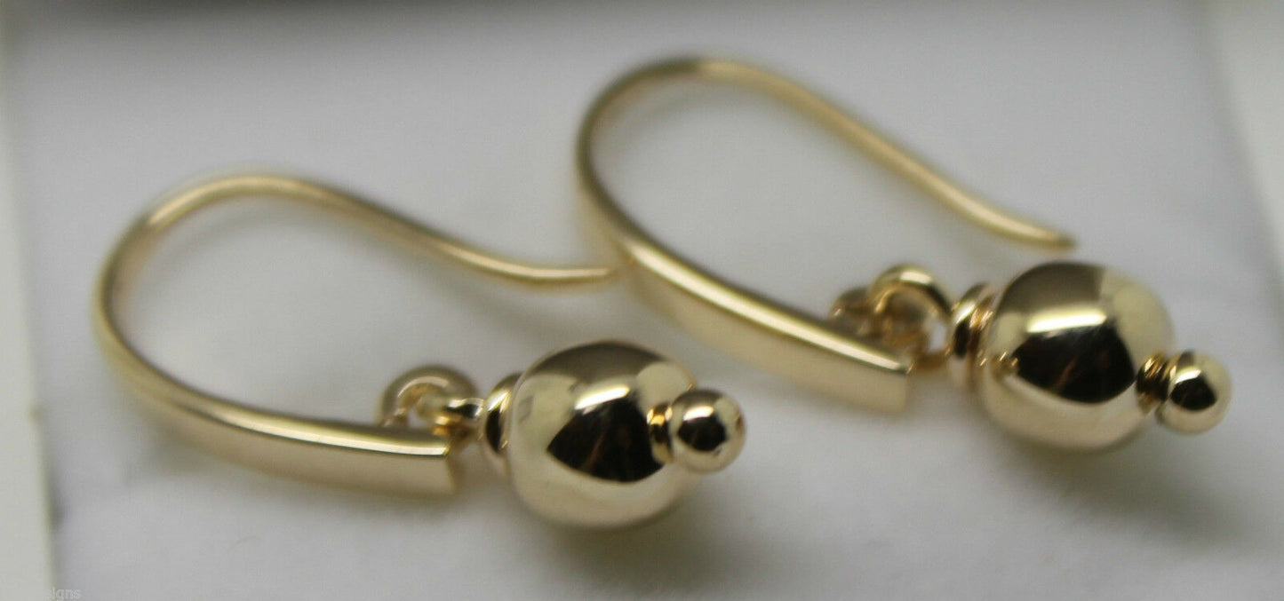 Kaedesigns, Genuine 9ct 9k 375 Yellow Or Rose Or White Gold 6mm Ball Drop Earrings