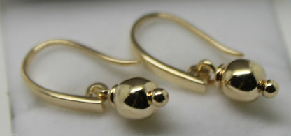 Kaedesigns, Genuine 9ct 9k 375 Yellow Or Rose Or White Gold 6mm Ball Drop Earrings