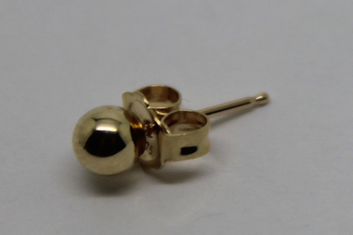 Genuine 9ct 9kt Yellow Gold One Earring 5mm Stud Ball Earring