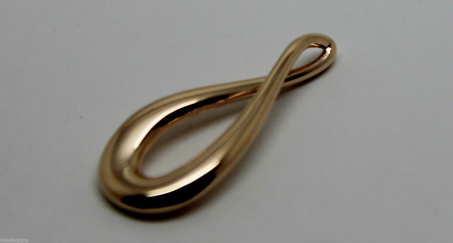 Kaedesigns Genuine 9ct 9K 375 Yellow or Rose or White Gold Large Tear Drop Pendant