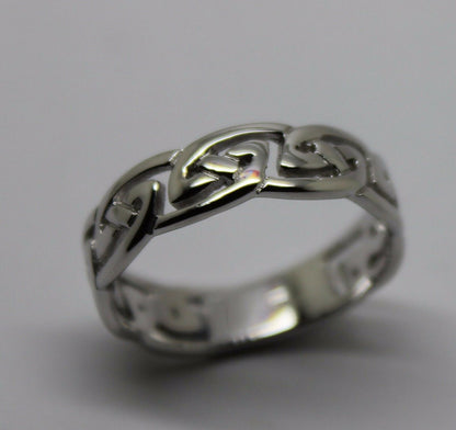 Genuine Size P 9ct Yellow, Rose or White Gold 6mm Celtic Weave Ring 274