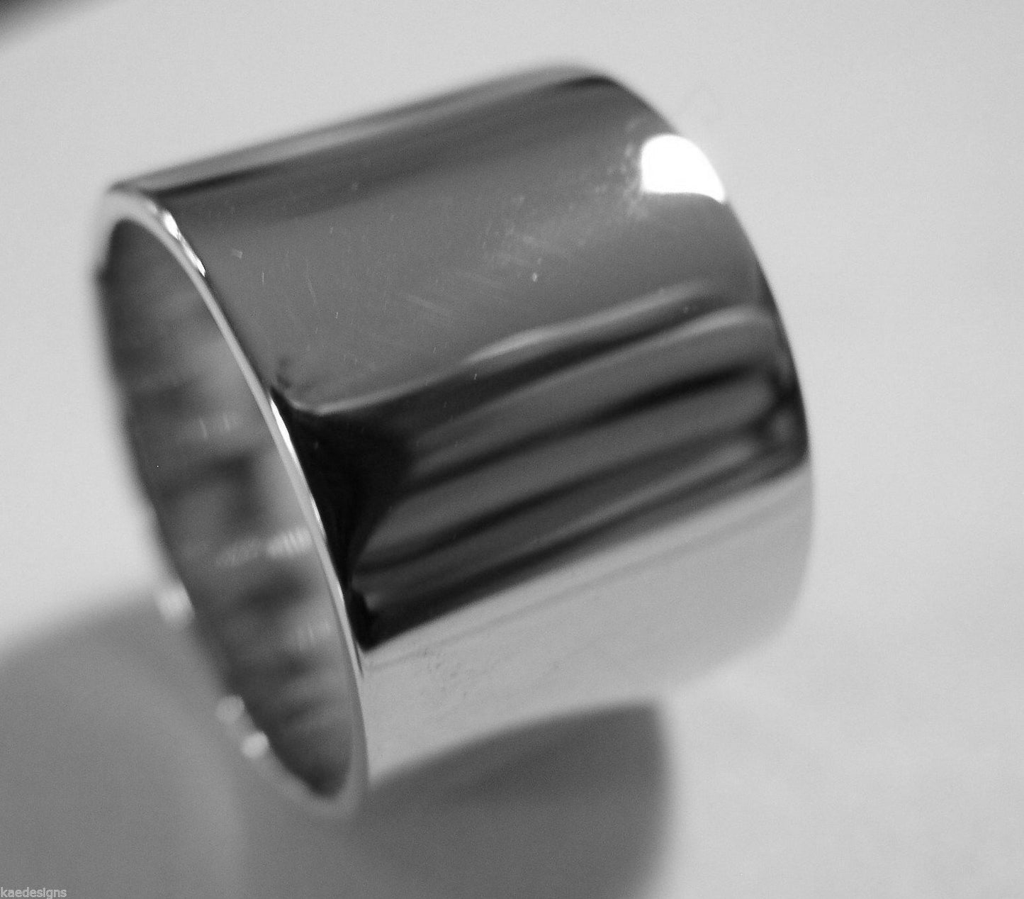 Size Q Genuine New 9ct 9k Yellow, Rose or White Gold / 375, Full Solid 16mm Extra Wide Band Cigar Ring