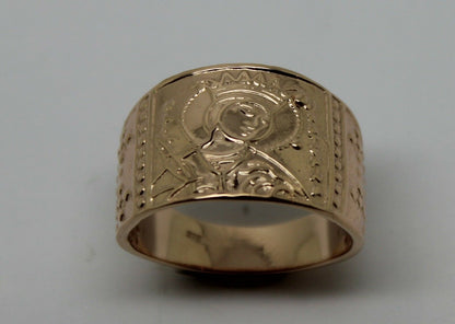 Genuine Solid 9ct 9k 375 White Or Rose Or Yellow Gold St Saint Catherine Ring