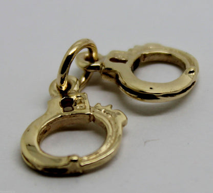 Kaedesigns, 9ct 9k Yellow or Rose or White Gold 375 Handcuffs Charm Or Pendant