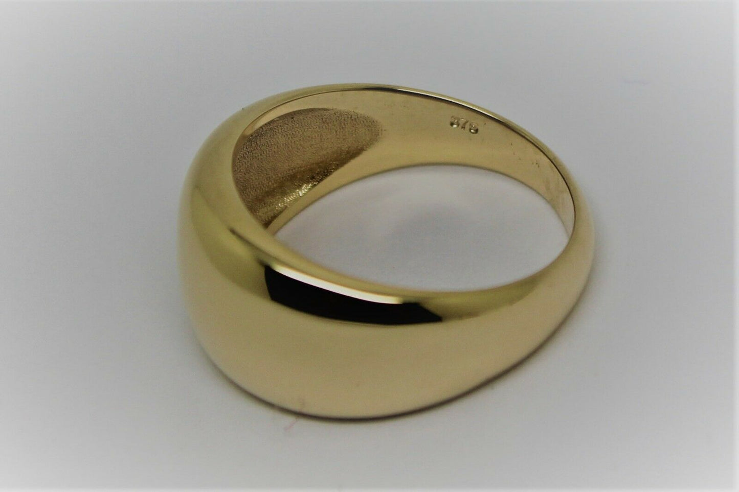 Genuine Solid 9ct White Or Rose Or Yellow Gold High 10mm Dome Ring Your Size