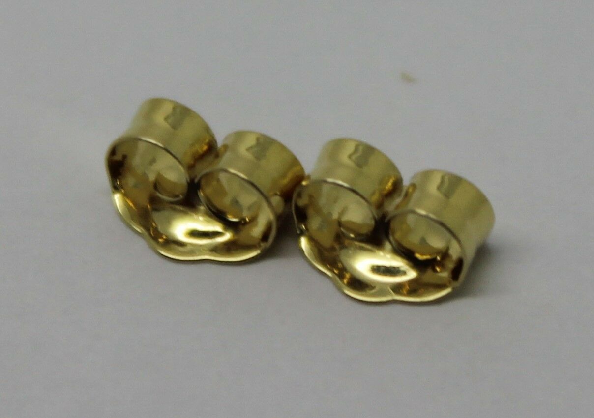 Kaedesigns SGP Yellow Gold Plated Sterling Silver 925 Earrings Butterfly Backs 4.8mm