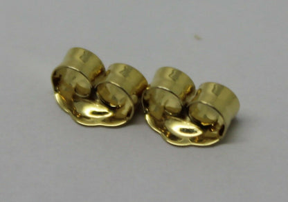 Kaedesigns SGP Yellow Gold Plated Sterling Silver 925 Earrings Butterfly Backs 4.8mm