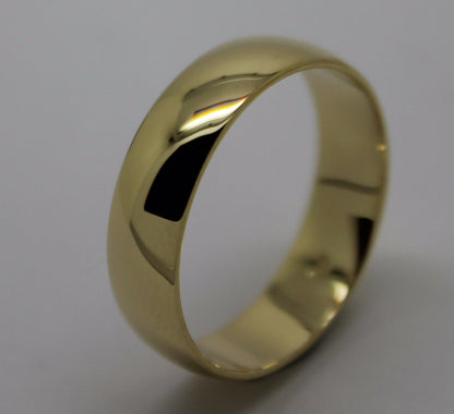 Kaedesigns Heavy 18ct 18k 750 Gold Solid Yellow, Rose or White Gold 6mm Wedding Band Ring Size U