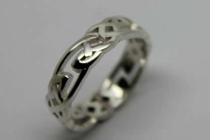 Genuine Size O 1/2 Sterling Silver 925 Celtic Weave Ring