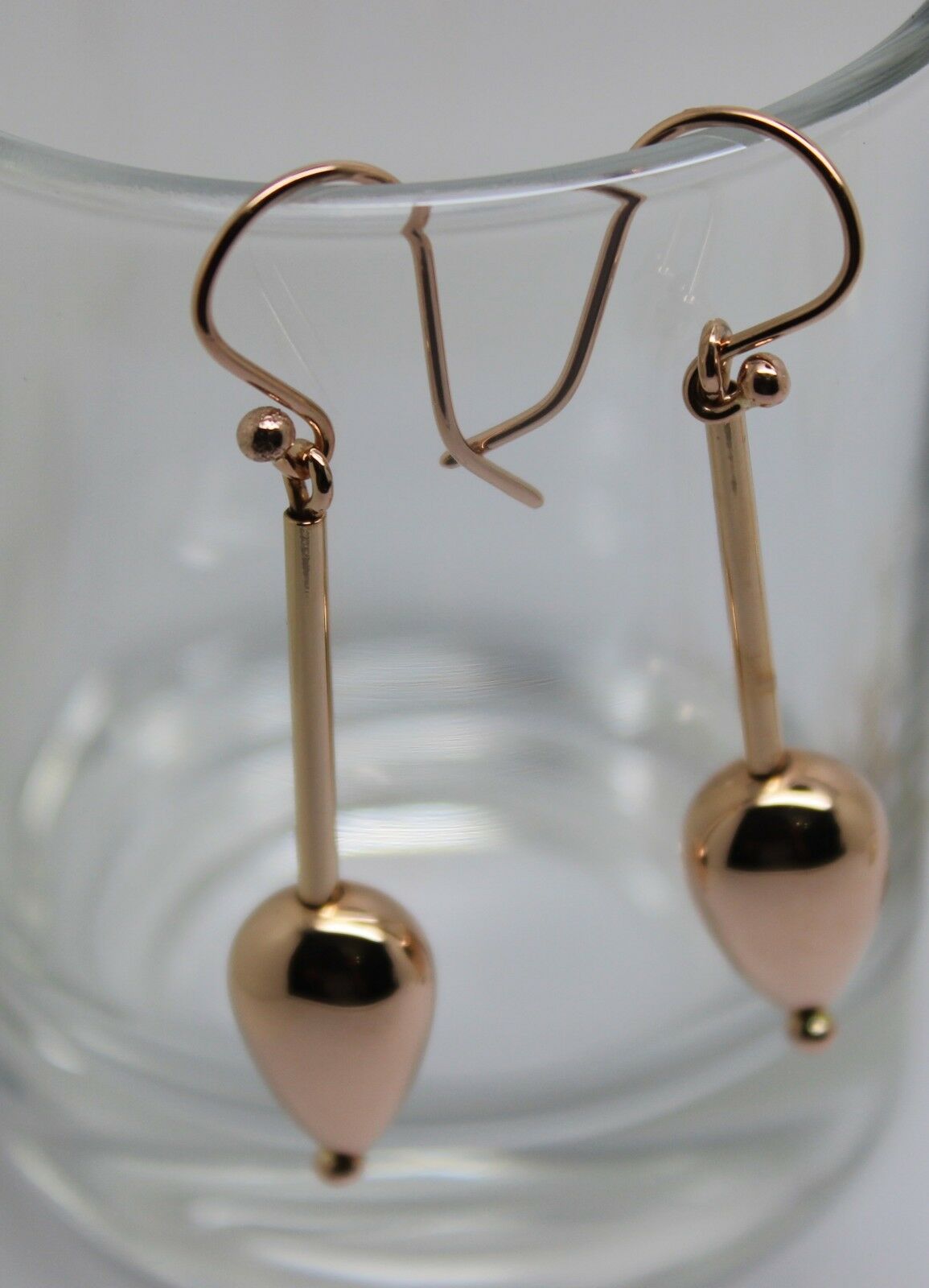 Genuine New 9ct 9kt Yellow, Rose or White Gold Large Teardrop Tear Drop Dangle Earrings