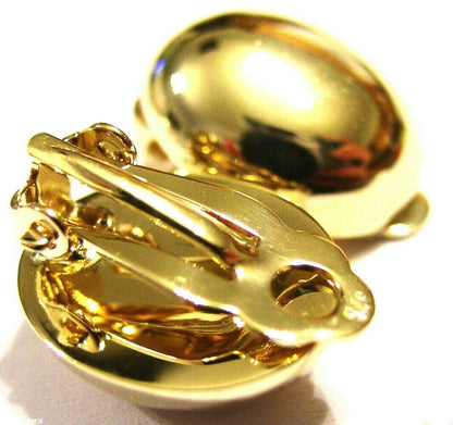 Kaedesigns Genuine 9ct 9K 375 Yellow, Rose or White Gold Clip On Oval Earrings