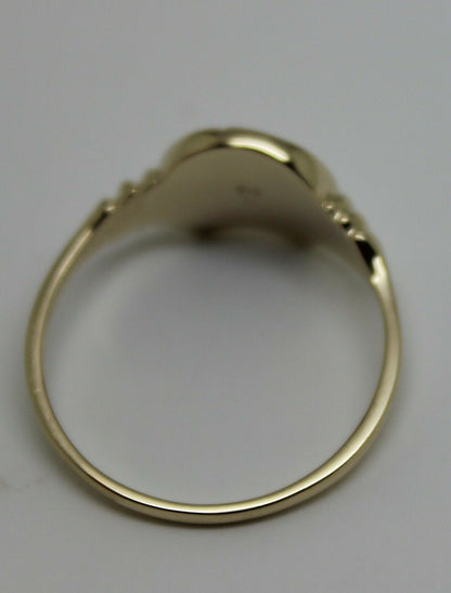 Size N 1/2,  Large 9ct 9k Genuine Yellow, Rose or White Gold 3mm Ruby Lucky Horse Shoe Ring