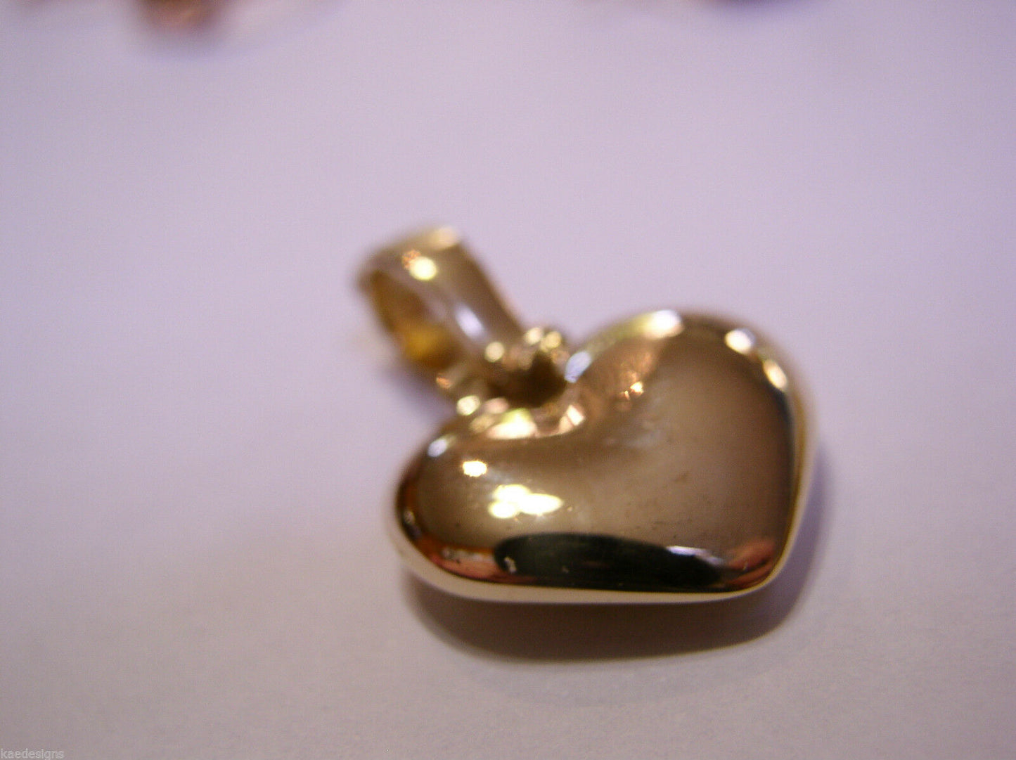 Genuine New 9ct 9k 375 Heavy Full Solid Yellow, Rose or White Gold Heart Pendant With Enhancer