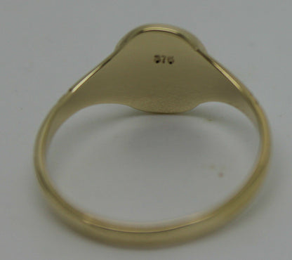 Kaedesigns Genuine Solid 9ct Yellow, Rose or White Gold Oval Signet Ring
