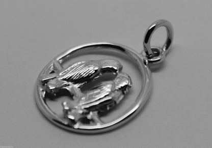 Genuine 9ct Yellow or Rose or White Gold or Silver Lovebirds Love Birds Pendant