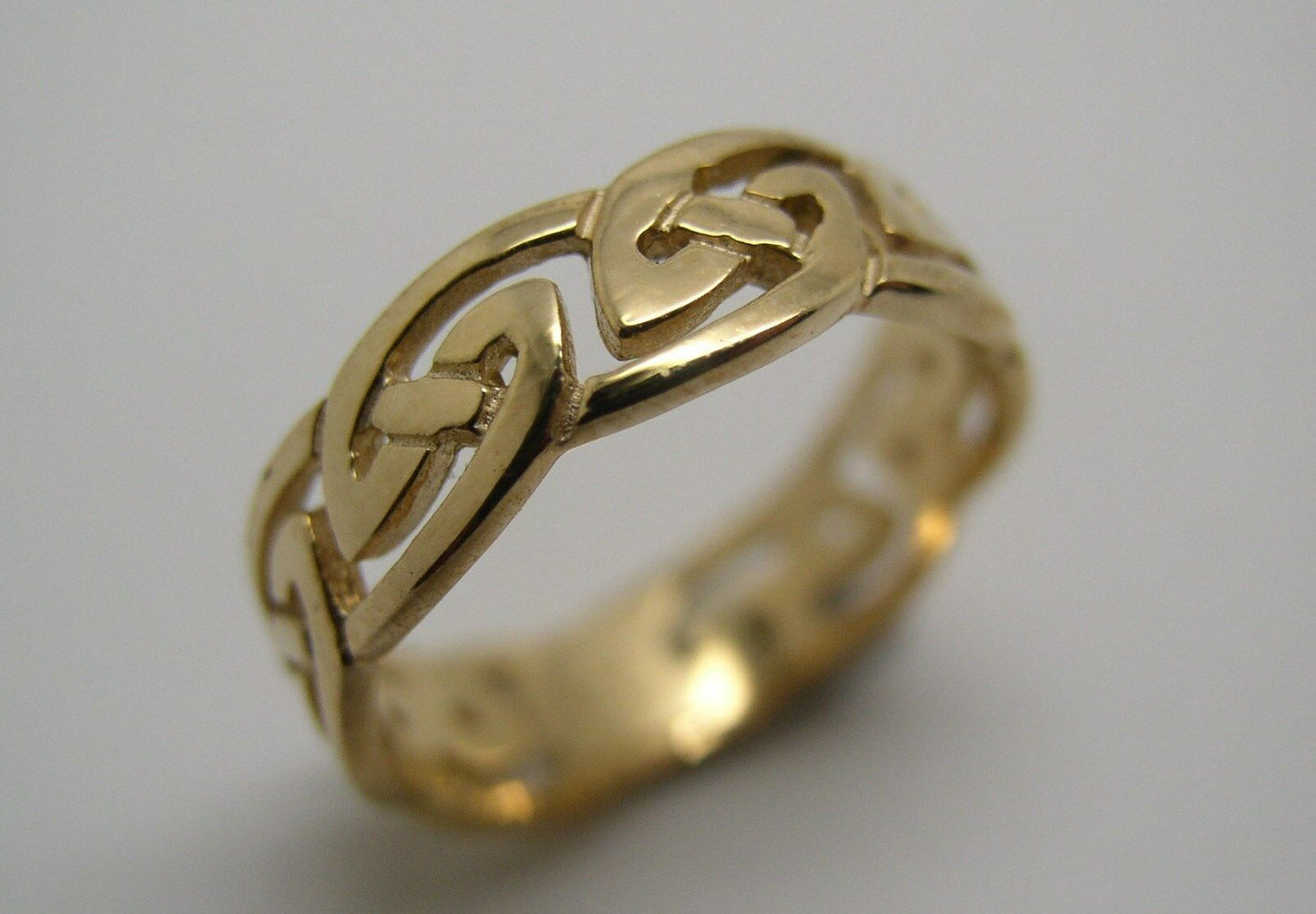 Size T / 9 New Genuine 9ct 9Kt Full Solid Yellow, Rose or White Gold Celtic Weave Ring 274