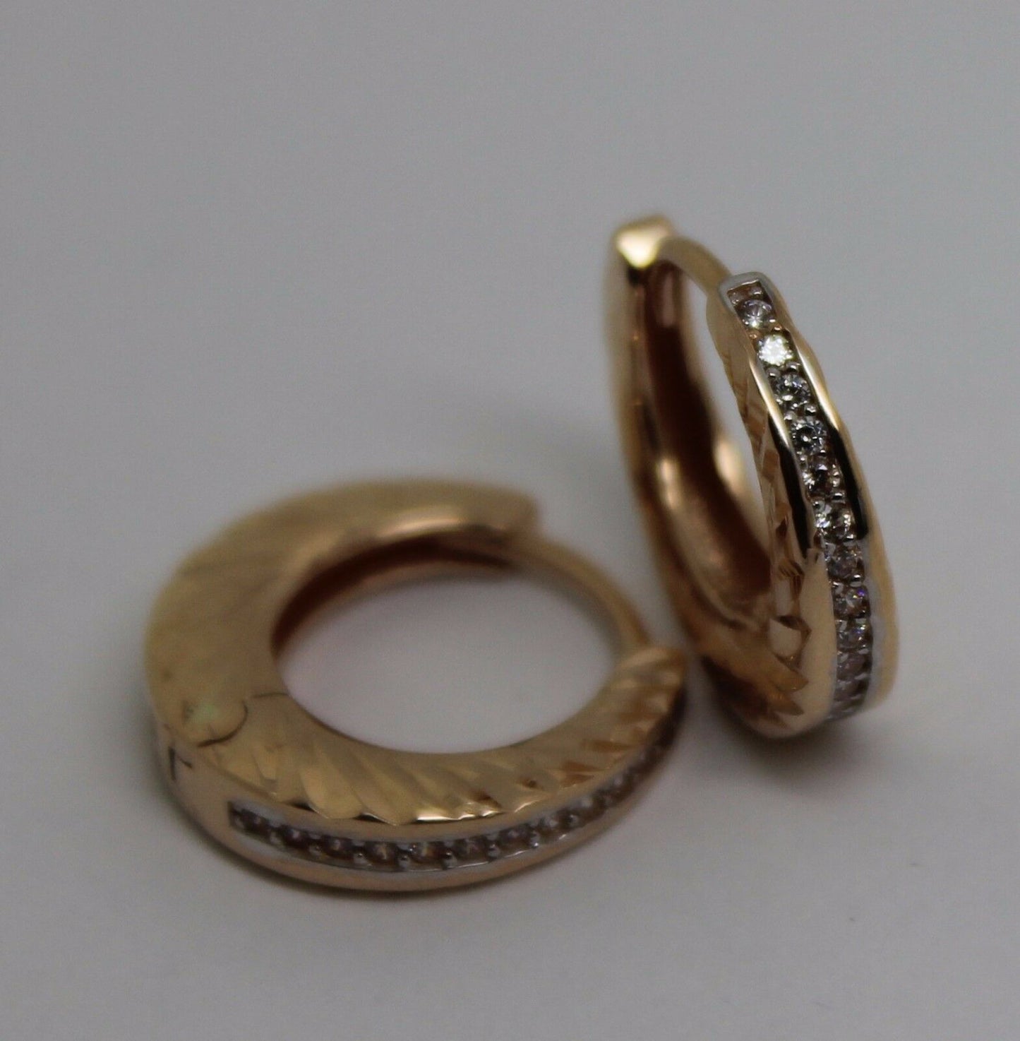 Genuine 9ct 9k 375 Rose Gold Hoops 15mm Huggies Earrings *Free Express Post